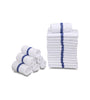 Image of 24 Dozen Case Pack  Blue Stripe 16"x19" Restaurant Bar Mops Kitchen Towels 100% Cotton - Maz Tex Supply