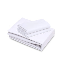 1 Pack White Flat Bed Sheets T-200-PolyCotton - Hotel Quality - Maz Tex Supply