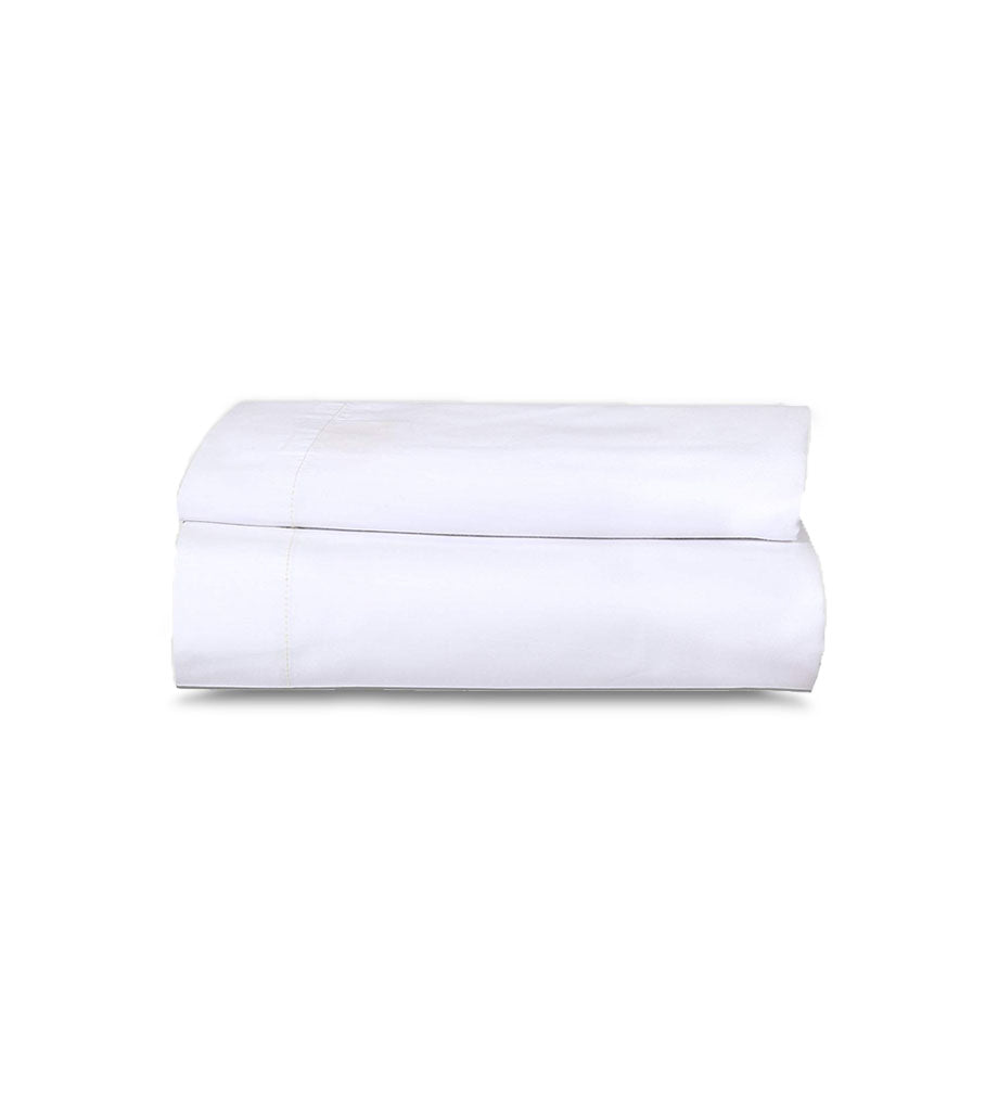Poly-Cotton Flat Bed Sheets Tone n Tone White T-250 Hotel Quality - 1 Unit=2 Dozen Case Pack - Maz Tex Supply