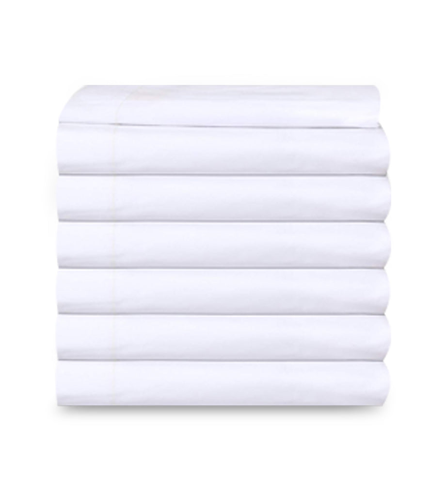 6 Pack White PolyCotton Fitted Sheets T-200 Hotel Quality - Maz Tex Supply