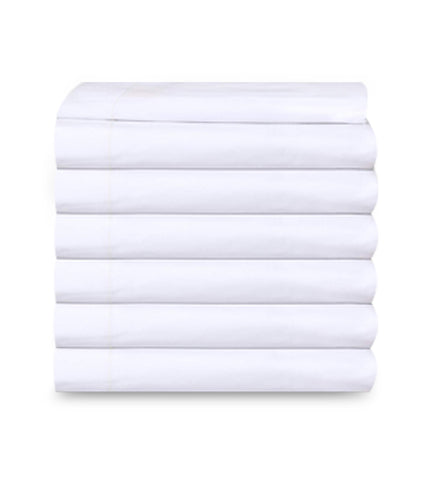 6 Pack White PolyCotton Fitted Sheets T-200 Hotel Quality - Maz Tex Supply