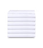 Image of 12 Pack White Flat Bed Sheets T-200-PolyCotton -  Hotel Quality - Maz Tex Supply
