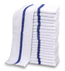Image of 24 Dozen Case Pack Blue Stripe 16"x19" Restaurant Bar Mops Kitchen Towels