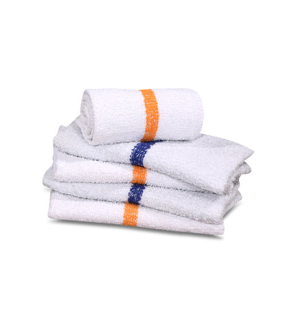 24 Dozen Case Pack Gold Stripe 16"x19" Restaurant Bar Mops Kitchen Towels 100% Cotton - Maz Tex Supply