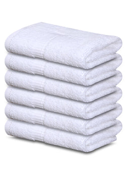 12 Premium Hotel Quality Large Hand Towels ( White -16 x 30 inches) - 4lb / dozen