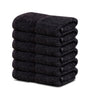 Image of 12 Premium Hotel Quality Large Hand Towels ( Black -16x30 inches) - 4lb/dz - Maz Tex Supply