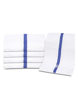 12 Pack Blue Stripe Pool Towels (24