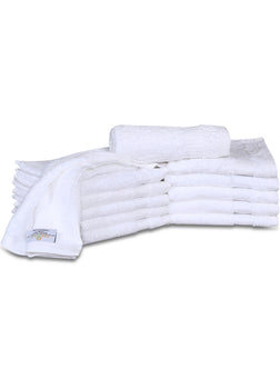 12 Premium Quality Washcloths (White -13x13 inches ) 1.5 lb/dz