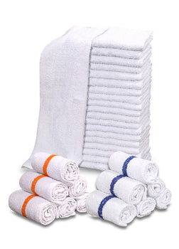 120 New 100% Cotton White 16"x19" Restaurant Bar Mops Kitchen Towels - Maz Tex Supply