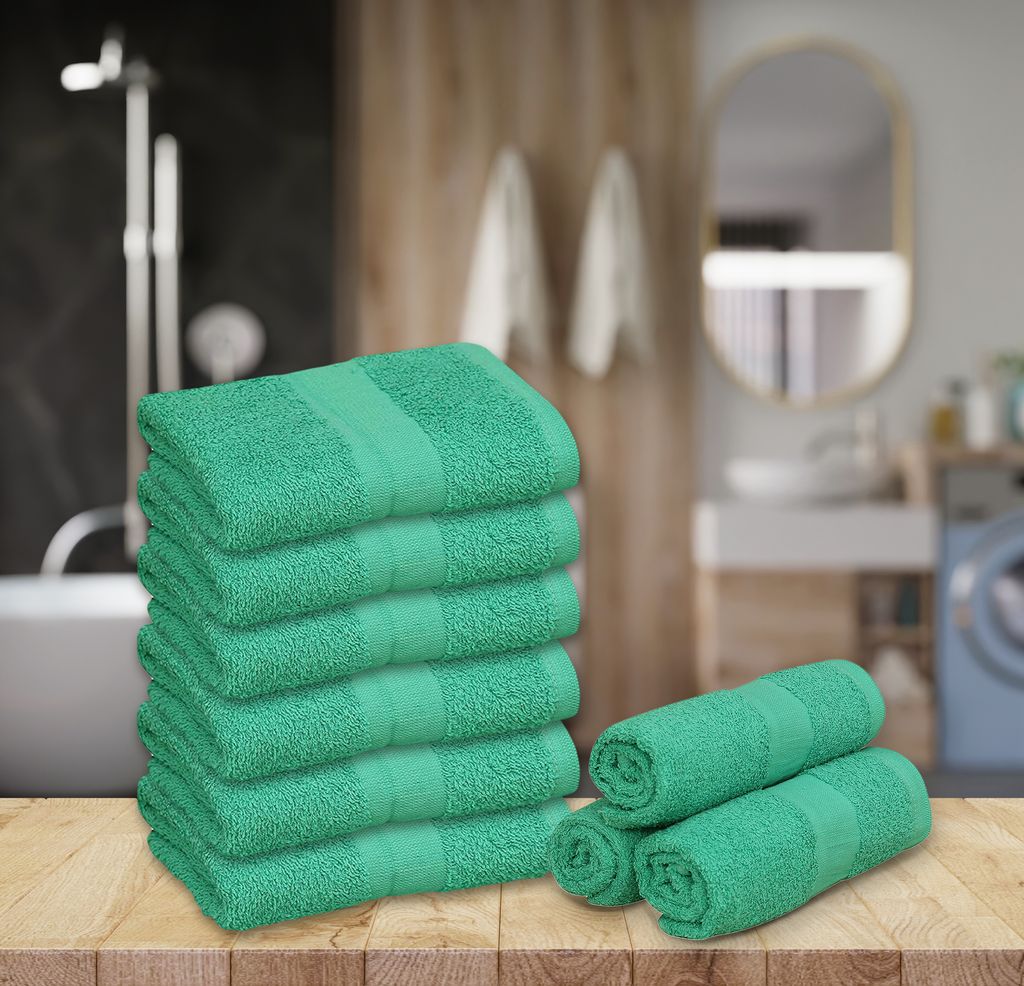 Salon Towels (12-Pack- 16x27 inches) -100% Rinspun Cotton- Gym-Salon-Spa Hand Towel 3 lb/dz