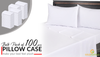 Image of Pack of 100 Polycotton king Pillowcases (42"x40") White T-200
