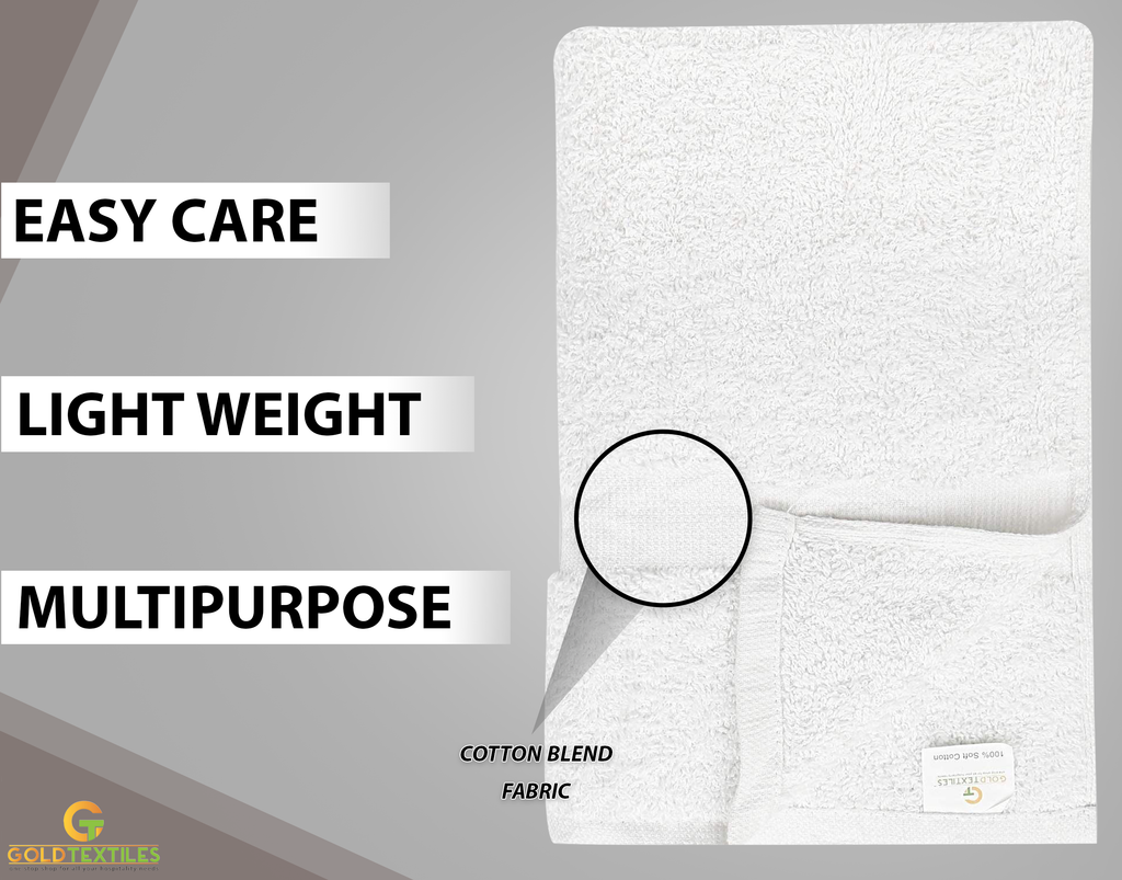 12 New White 22"X44" 100% Cotton Economy Bath Towels 6 lb/dz