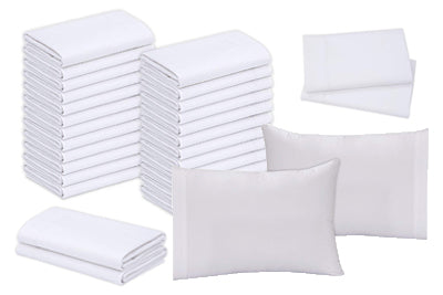 Polycotton Standard Pillowcases (42"x36" )White T-200 - 8 Dozen Case Pack = 1 Unit - Maz Tex Supply